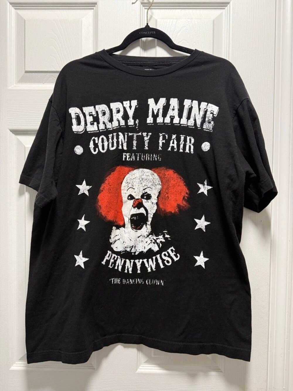 IT Movie Pennywise Derry Maine County Fair Horror T-Shirt Men’s XL Black